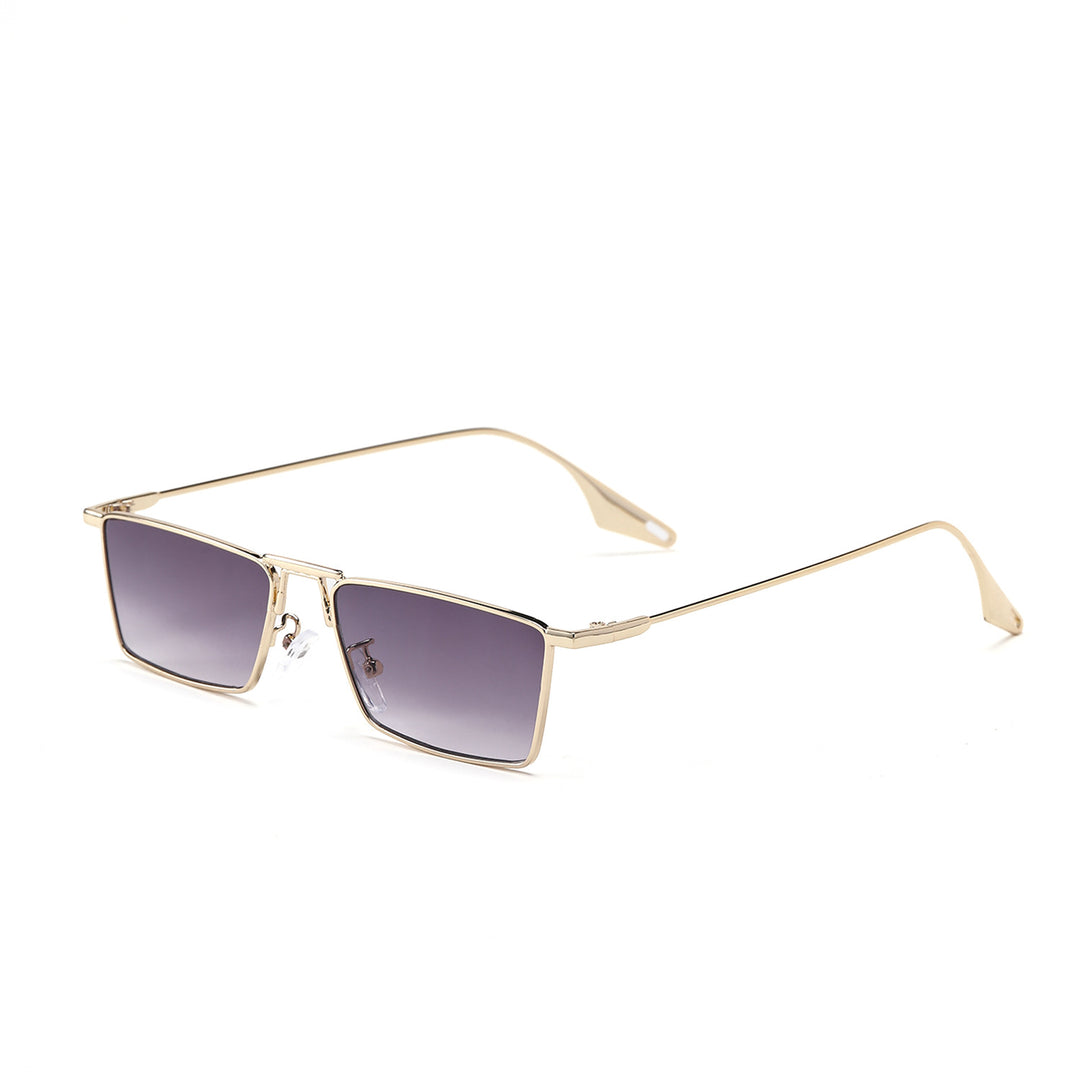 Women's elegant square sunglasses with narrow metal frame and UV protection Bowlift
