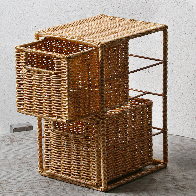 Multi-Tiered Woven Storage Organizer Bowlift