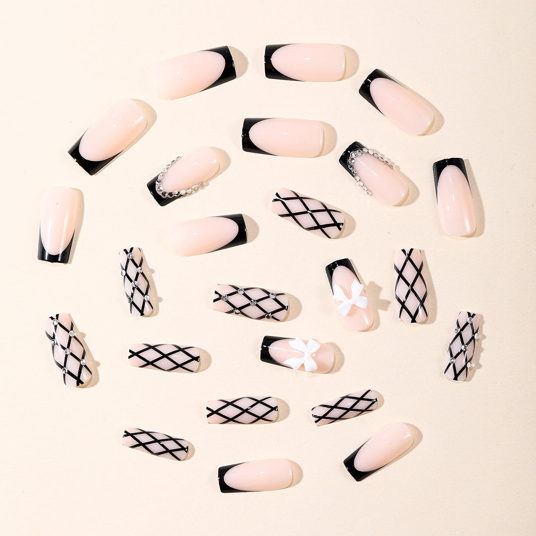 Designer Lace Acrylic Nail Art Bowlift