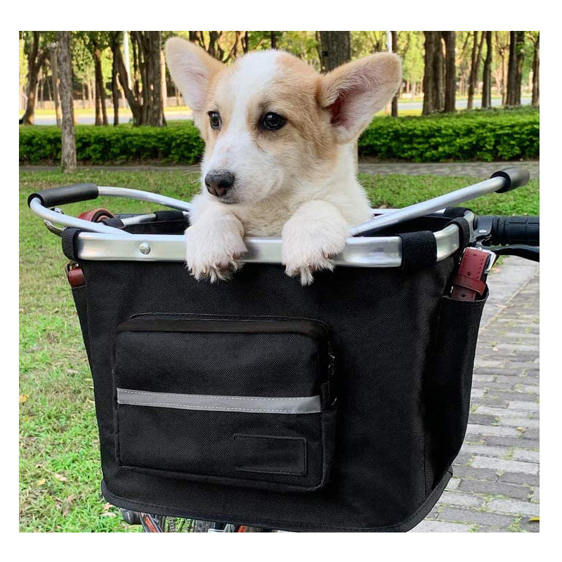 removable durable pet bike basket with aluminum frame Bowlift