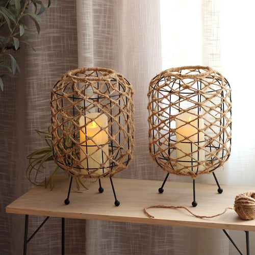 Decorative basket with natural fiber design Bowlift