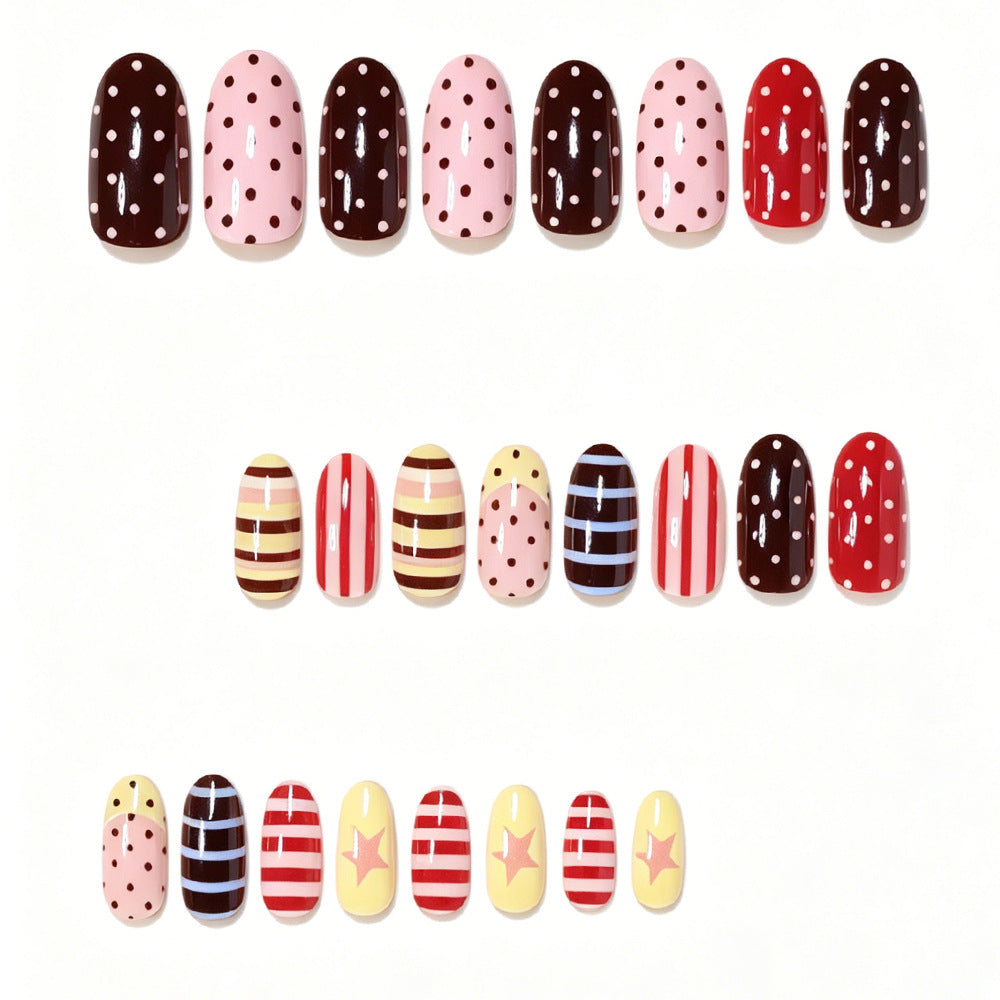 Artistic Patterned Stiletto Nails Bowlift