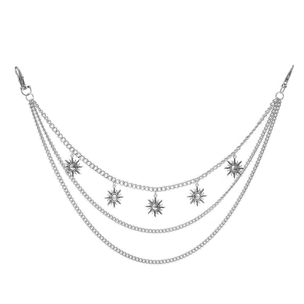 Fashionable chain necklace with sun motifs Bowlift