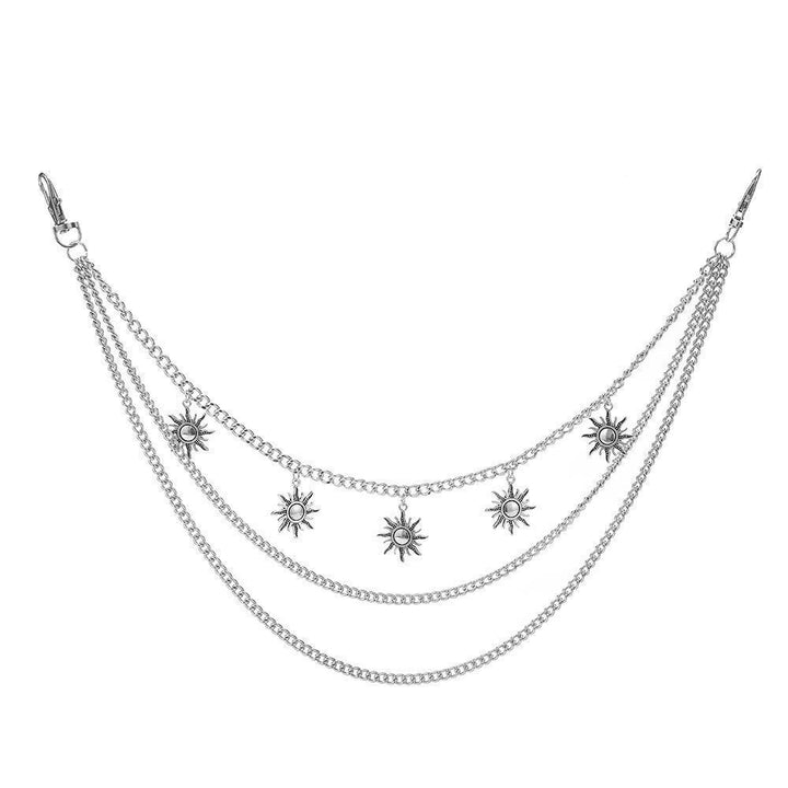 Fashionable chain necklace with sun motifs Bowlift