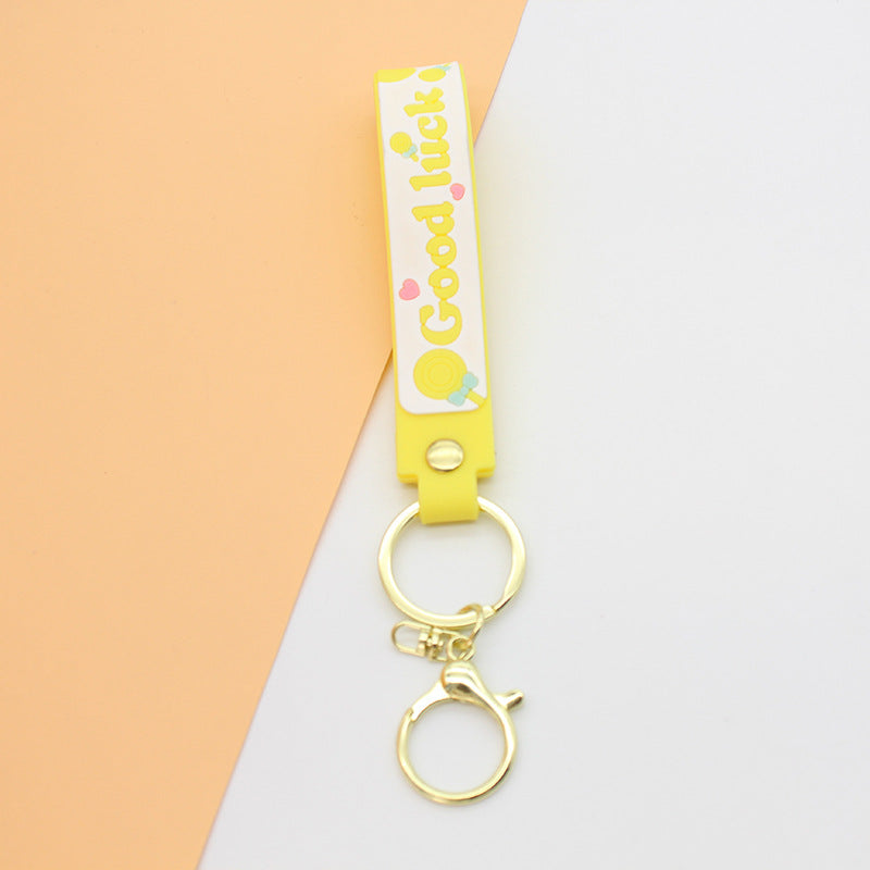 Unisex keychain with motivating lucky saying Bowlift