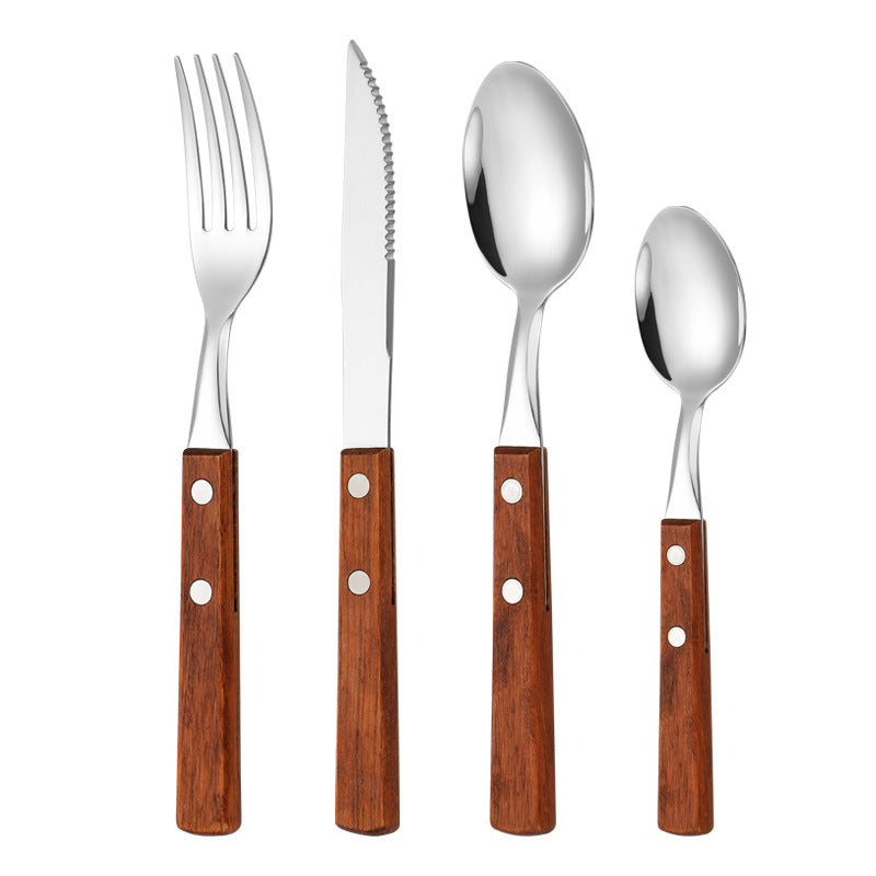 Dessert spoon with ergonomic wooden handle Bowlift