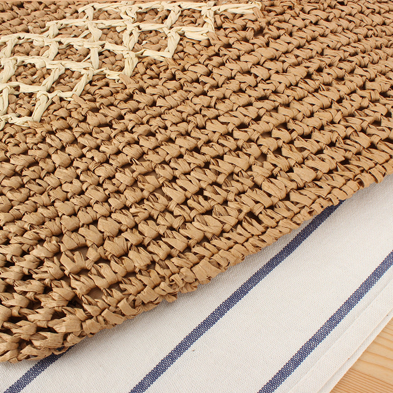 Large Handmade Straw Shopping Bag Bowlift