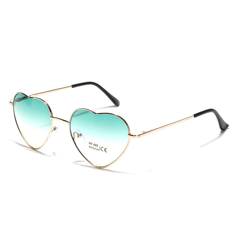 Women Heart-Shaped Sunglasses with UV Protection and Delicate Frame Bowlift
