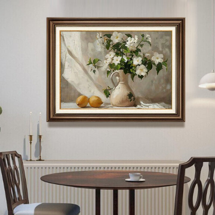 Vintage Flower Pattern Still Life Art Print