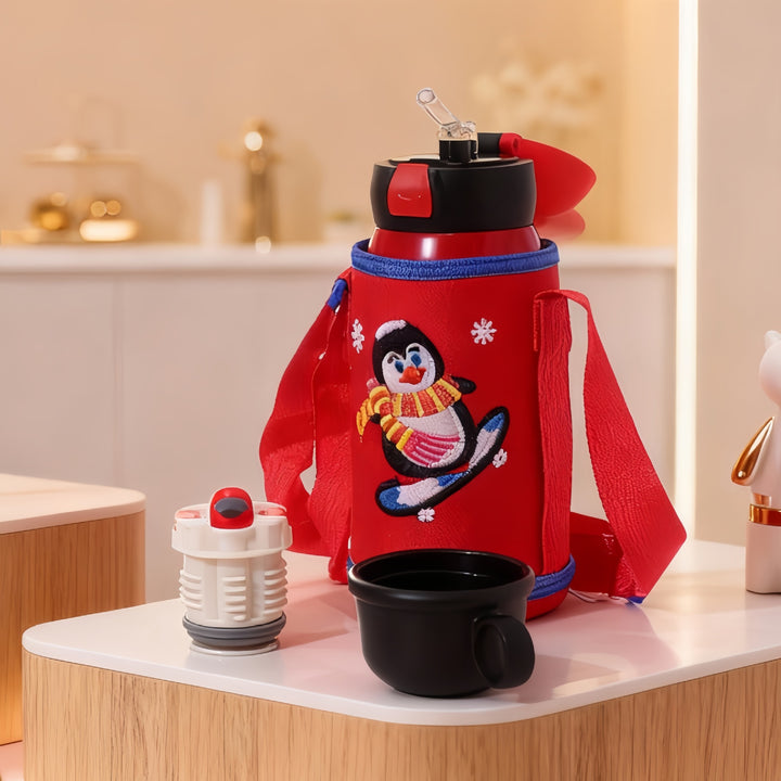 Women's Insulated Drinking Bottle with Colorful Animal Design Bowlift
