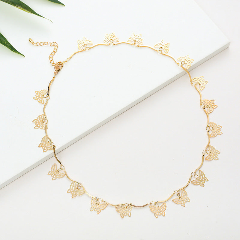 Butterfly Design Choker Necklace Bowlift