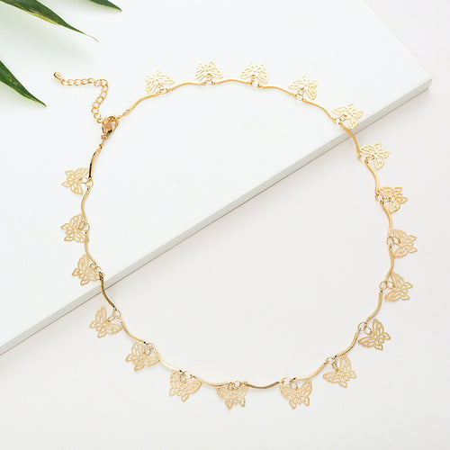Butterfly Design Choker Necklace Bowlift