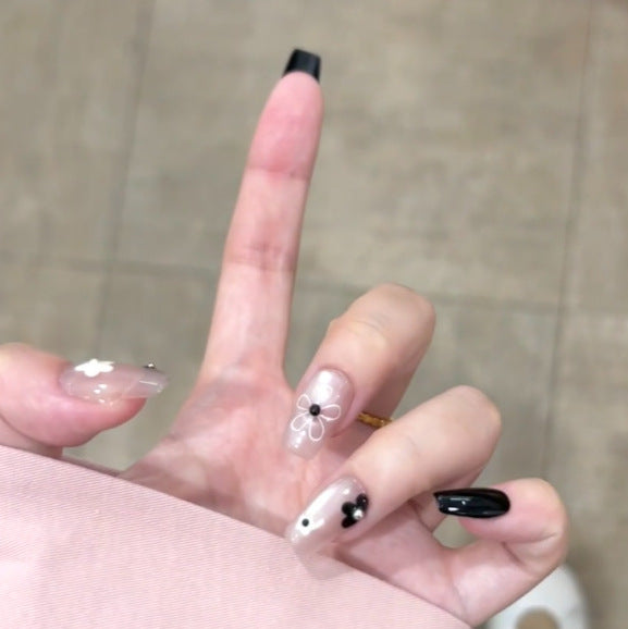 Artistic Floral and Geometric Press-On Nails Bowlift
