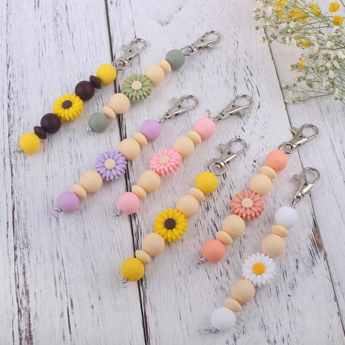 Decorative Silicone Beaded Keychain Holder Bowlift