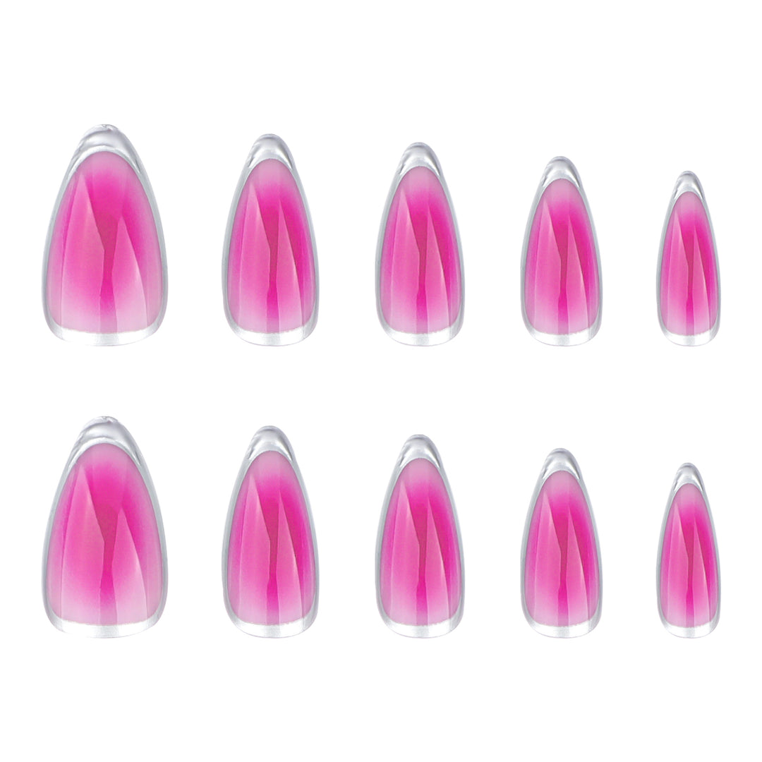 Artful stiletto nails with ombre effect and shine Bowlift