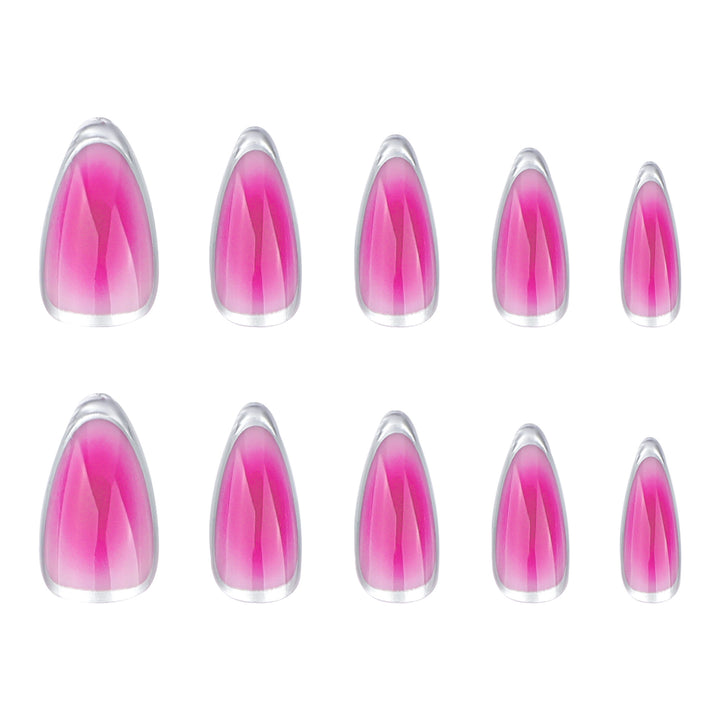 Artful stiletto nails with ombre effect and shine Bowlift