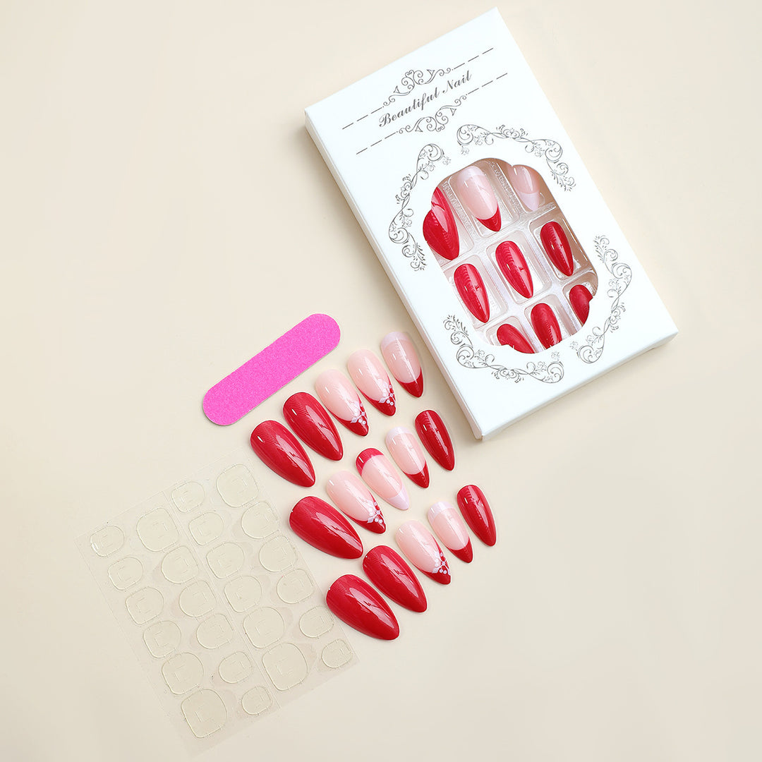 Acrylic nail set with gradient and elegant accents Bowlift