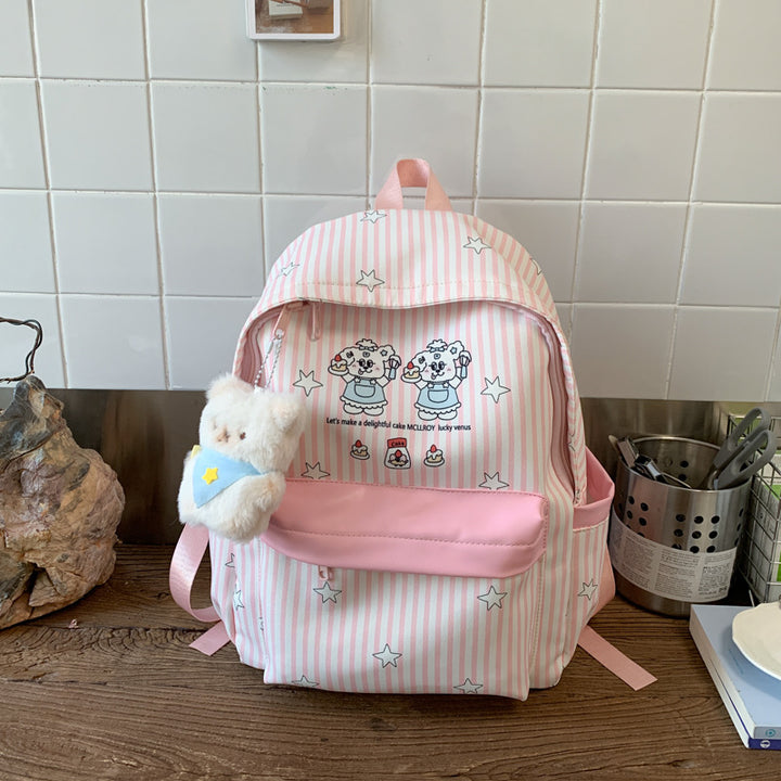 Backpack with Colorful Animal Design and Practical Compartments Bowlift