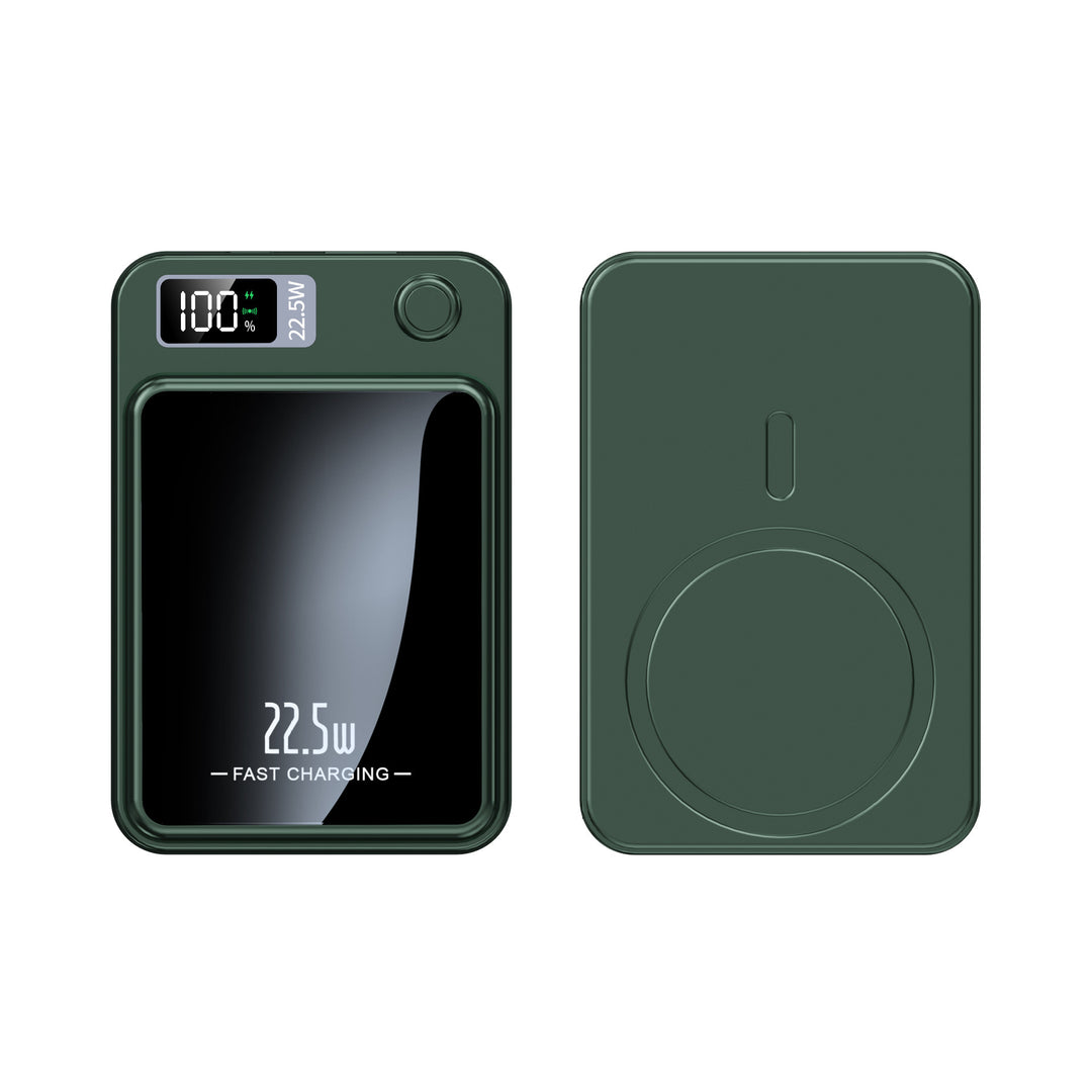 Portable charger with wireless fast charging capability and digital display Bowlift