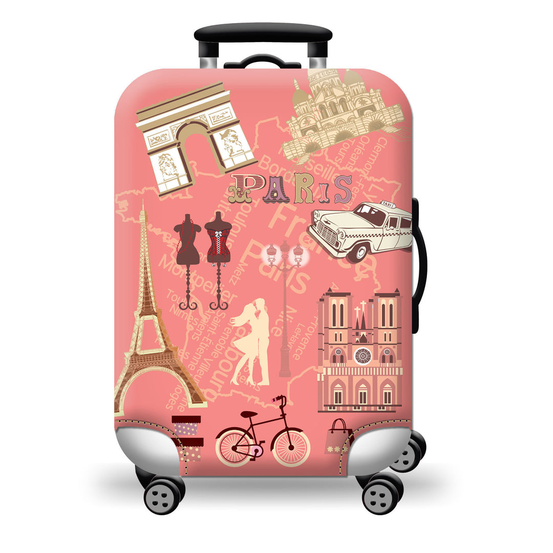 Hard Shell Luggage with Earth Design Bowlift
