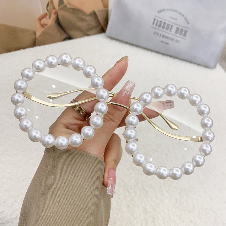 Women’s large sunglasses with pearl-embellished frame Bowlift