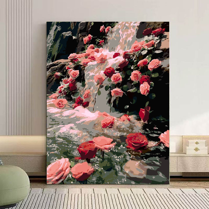 Cozy Cat and Floral-Themed Canvas Art Bowlift