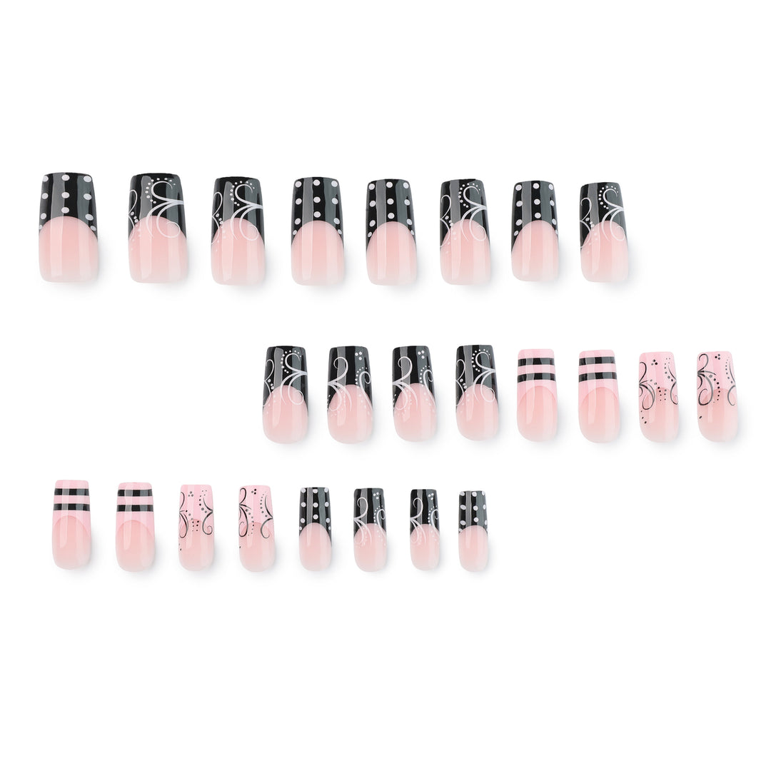 Artistic acrylic nails in elegant design Bowlift