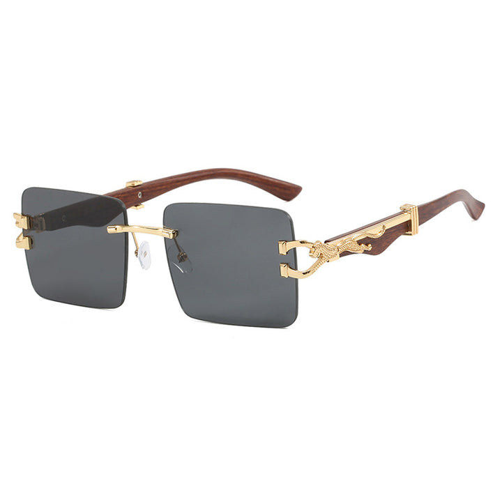 Ladies elegant square sunglasses with high-quality wooden frame Bowlift