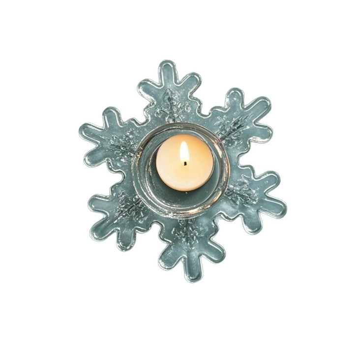 Snowflake-Shaped Glass Tealight Candle Holder Bowlift