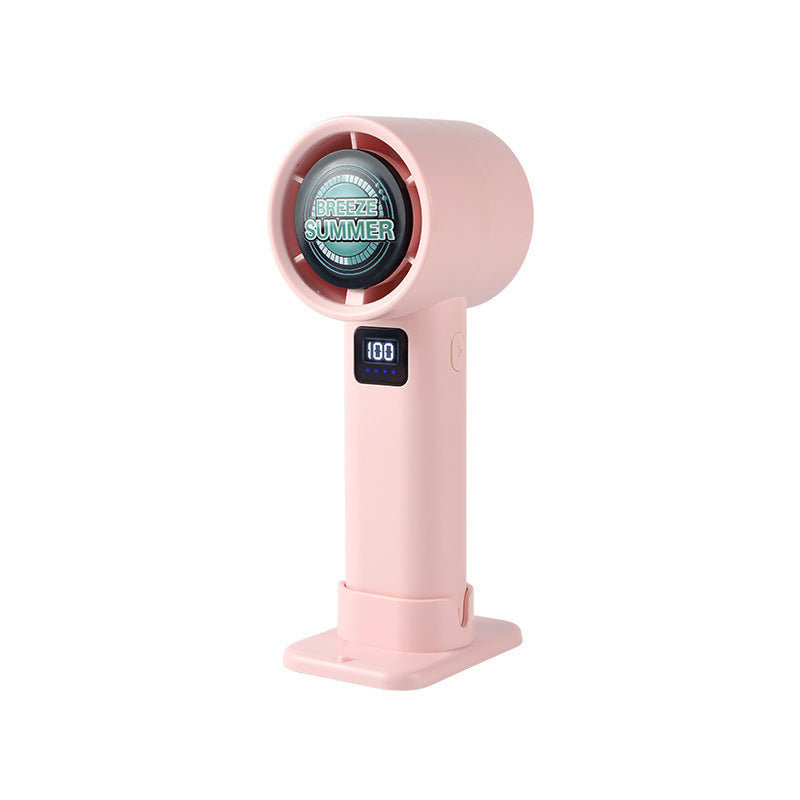 Ladies portable mini misting fan with LCD temperature display Bowlift