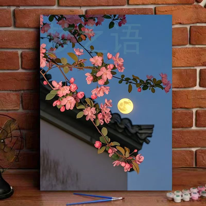 Floral Landscape Canvas Art Print Bowlift