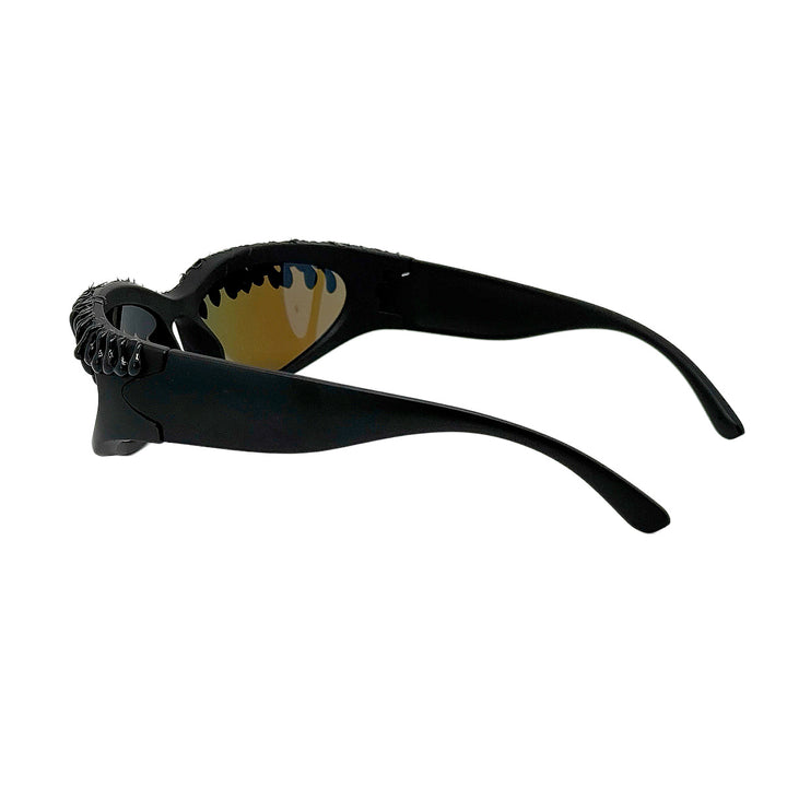 Women futuristic sport sunglasses with unique wave frame Bowlift