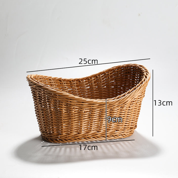 Handcrafted Round Wicker Serving Bowl Bowlift