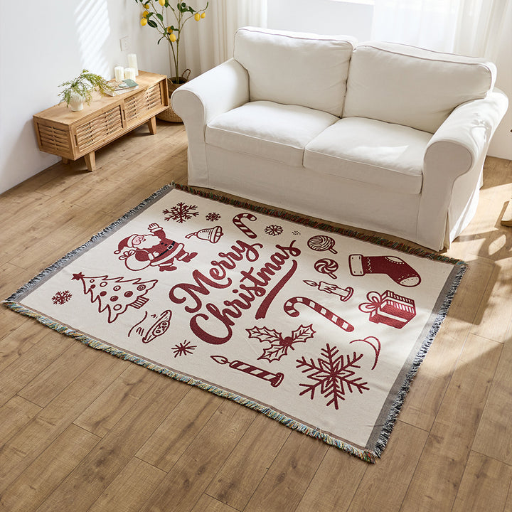 Festive Holiday-Themed Throw Blanket