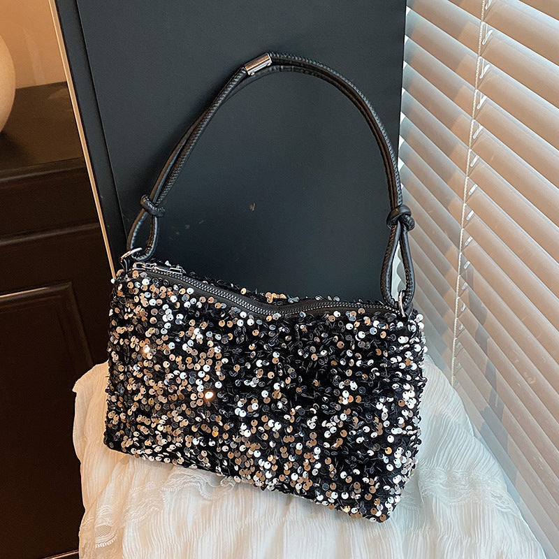 Glamorous Sequin Embellished Shoulder Bag Bowlift