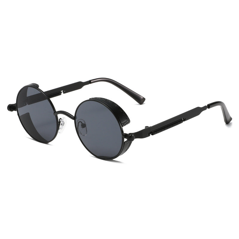 Ladies Round Sunglasses with High-Quality Metal Frame Bowlift