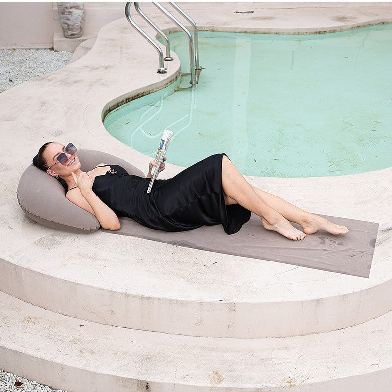 Women Inflatable Relax Lounge Chair with Integrated Headrest Bowlift