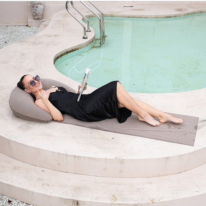 Women Inflatable Relax Lounge Chair with Integrated Headrest Bowlift