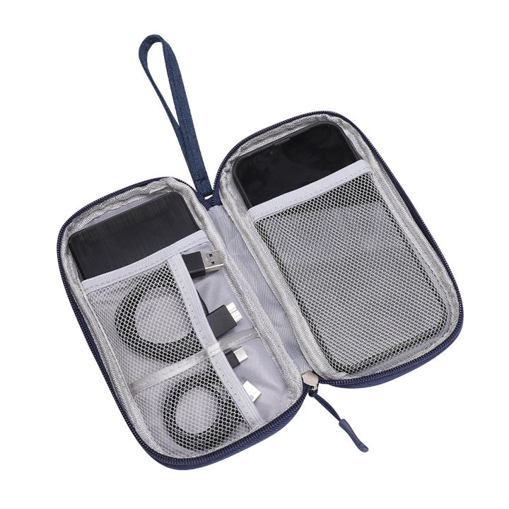 Tech Accessory Organizer Pouch with Mesh Compartments and Elastic Cable Loops Bowlift
