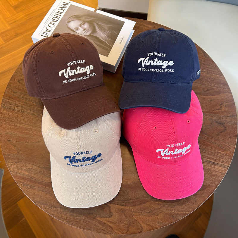 Women's Vintage-Inspired Embroidered Baseball Cap Bowlift