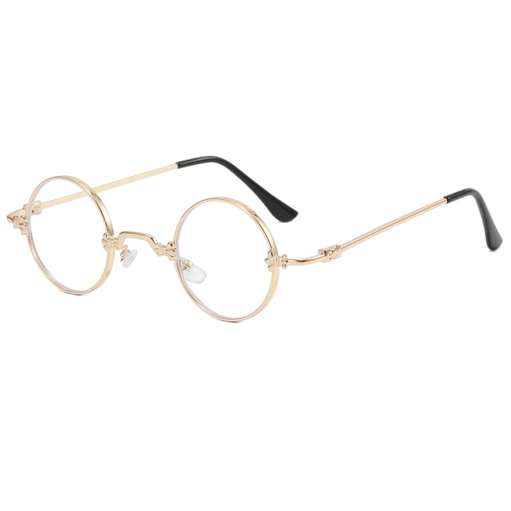 Ladies fashionable round glasses with high-quality metal frame and flexible temples Bowlift