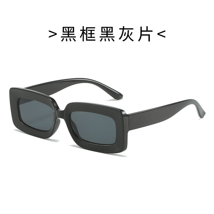 Women's Fashion Turtle Sunglasses with Rectangular Frame and Gradient Lenses Bowlift