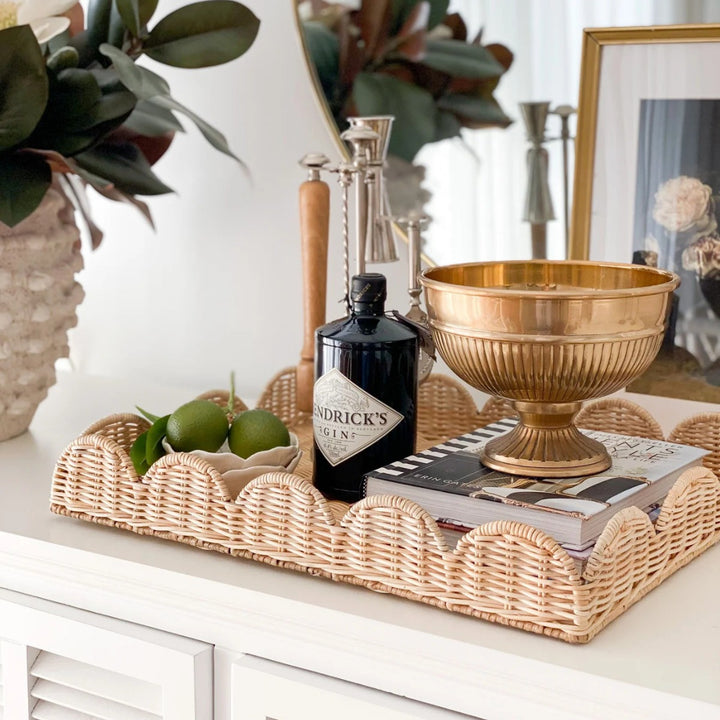 Decorative Woven Serving Tray Bowlift