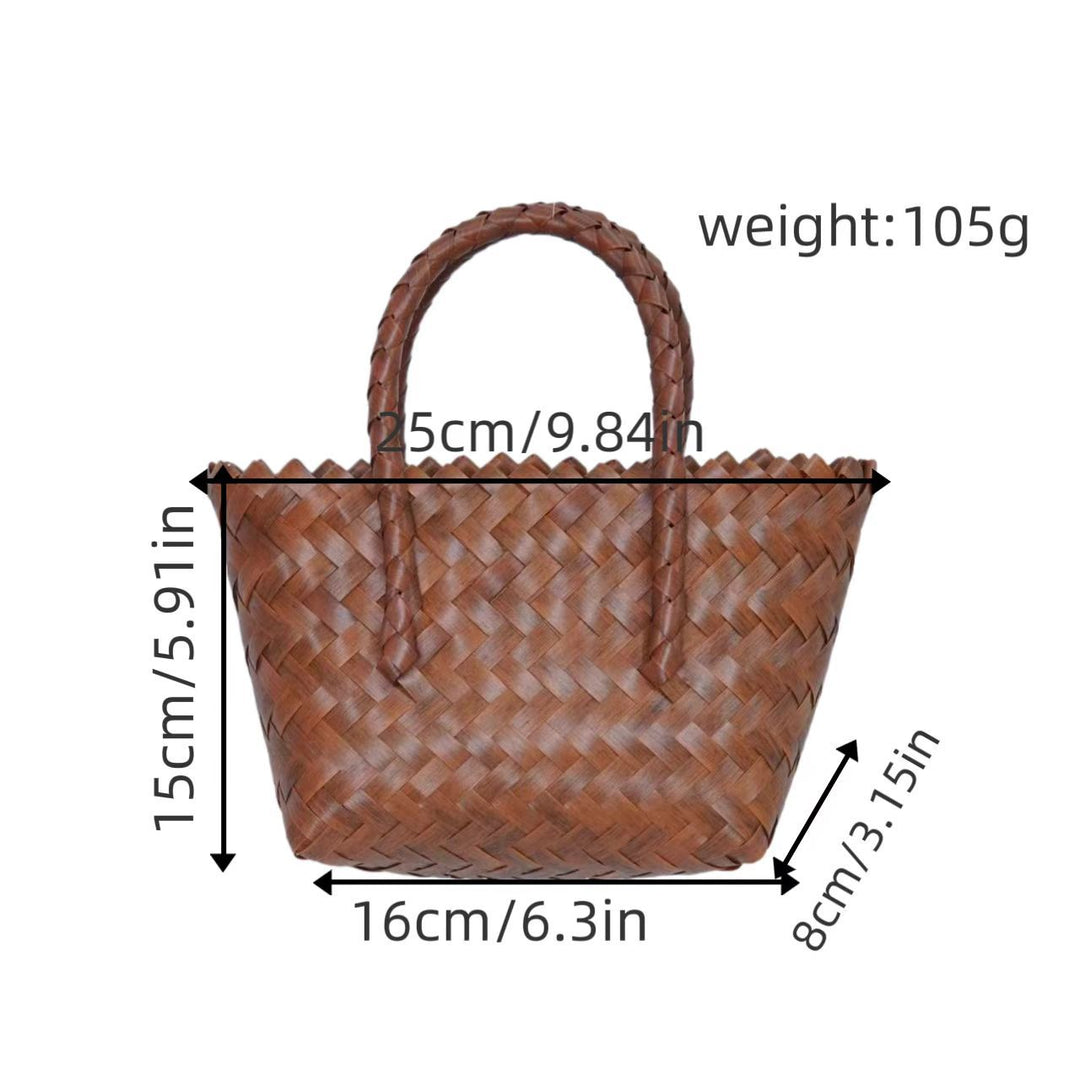 Braided tote bag with ergonomic handles Bowlift