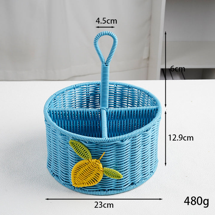 Handcrafted Woven Storage Basket with Handle Bowlift