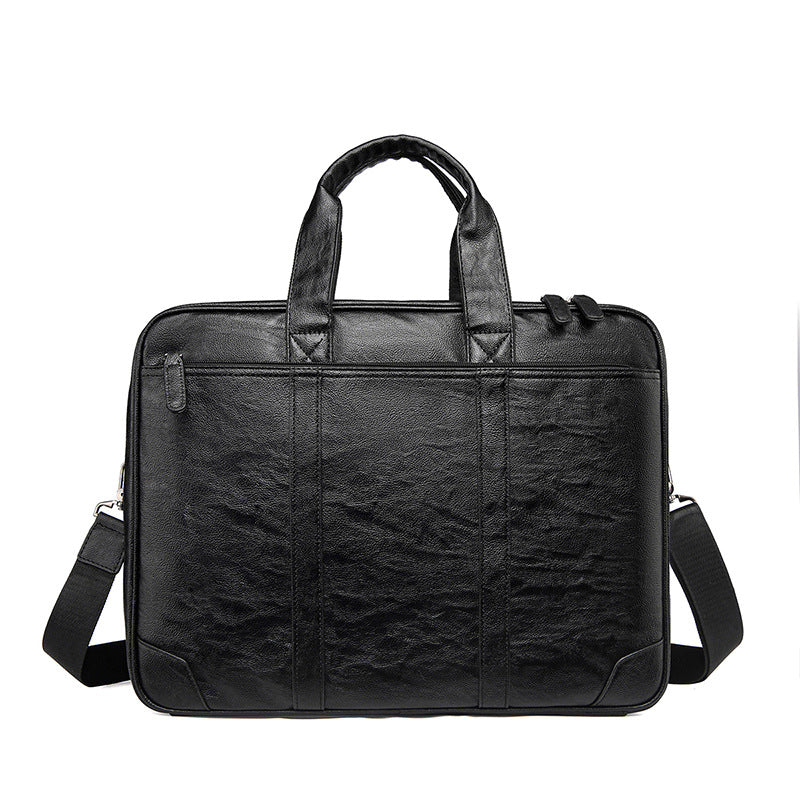 Classic Leather Business Laptop Briefcase Bowlift