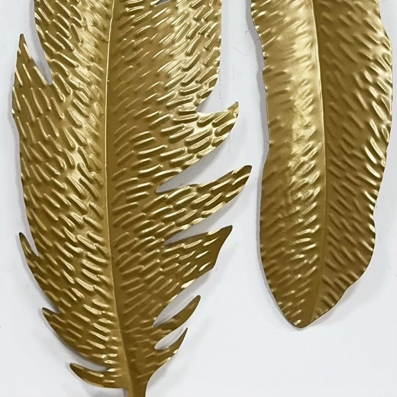 Decorative Metal Feather Wall Art Bowlift