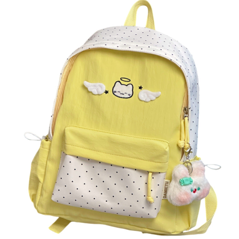 Cute Character Embroidered Backpack Bowlift