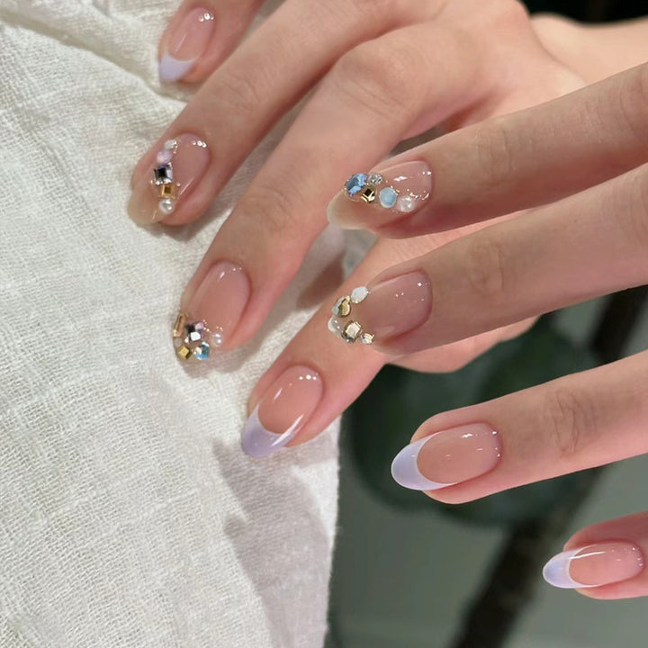 Ombre Press-On Nails with Glossy Finish Bowlift