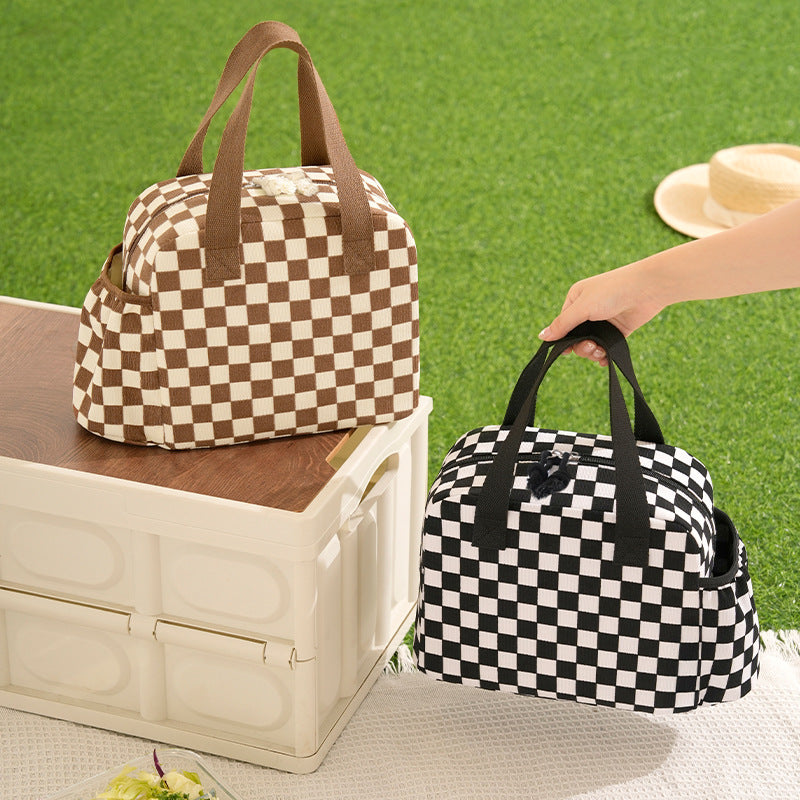 Insulated Lunch Tote with Beverage Holder Bowlift
